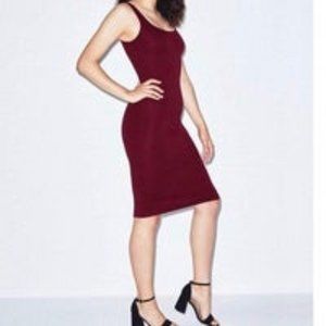 American Apparel Burgundy Tank Dress
